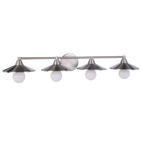 Isaac Brushed Polished Nickel Bathroom Light by Craftmade Lighting