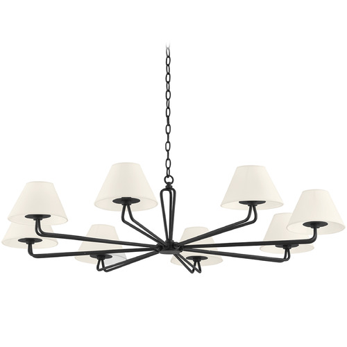 Troy Lighting Troy Lighting Ozias Black Iron Chandelier F2550-BI