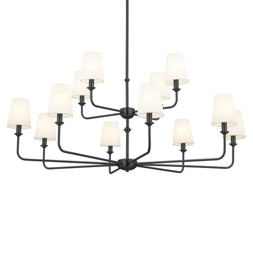 Pallas 12-Light Chandelier in Black by Kichler Lighting