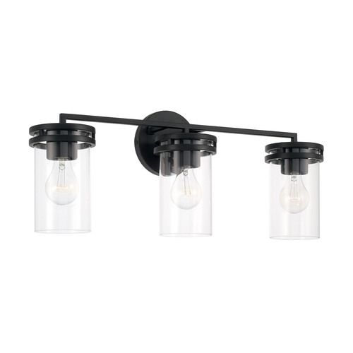 Fuller 3-Light Bath Light in Black by HomePlace by Capital Lighting