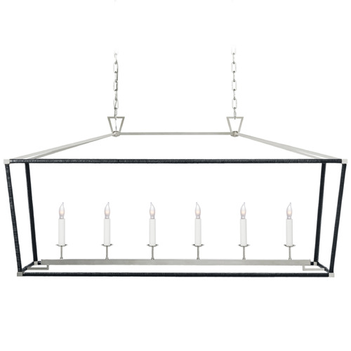 Visual Comfort Signature Collection E.F. Chapman Darlana Linear Lantern in Nickel by Visual Comfort CHC5766PNBRT