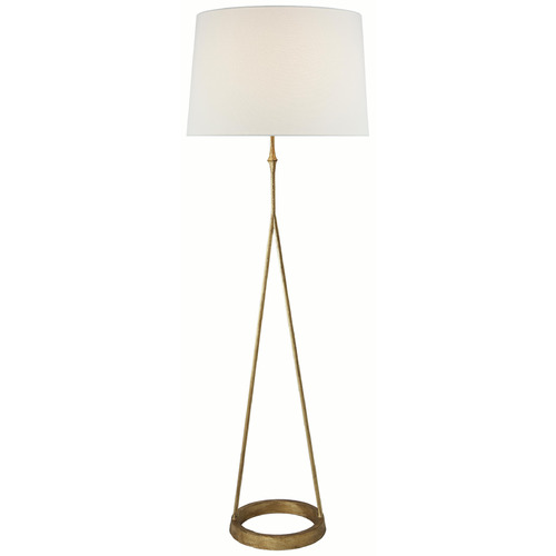 Visual Comfort Signature Collection Visual Comfort Signature Collection Dauphine Gilded Iron Floor Lamp with Drum Shade S1400GI-L