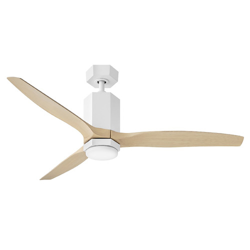 Hinkley Facet 52-Inch LED Dual Mount Smart Fan in Matte White by Hinkley 905852FMW-LDDK