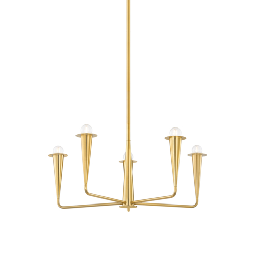 Mitzi by Hudson Valley Danna Chandelier in Aged Brass by Mitzi by Hudson Valley H791805-AGB