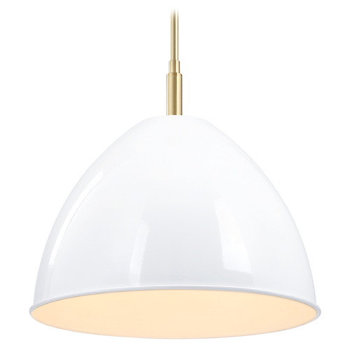 Designers Fountain Biba Brushed Gold Pendant Light with Bowl / Dome Shade