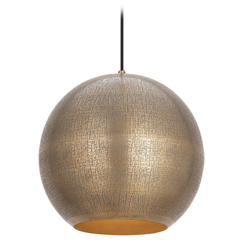 Maxim Lighting Maxim Lighting Aurelia Weathered Brass Pendant Light with Globe Shade 29132WBR