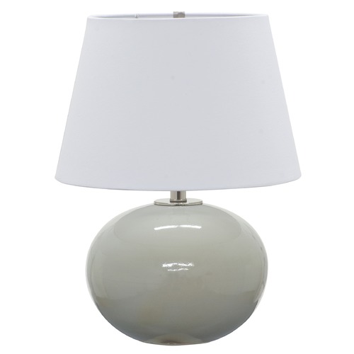 Scatchard Stoneware Gray Gloss Table Lamp by House of Troy Lighting