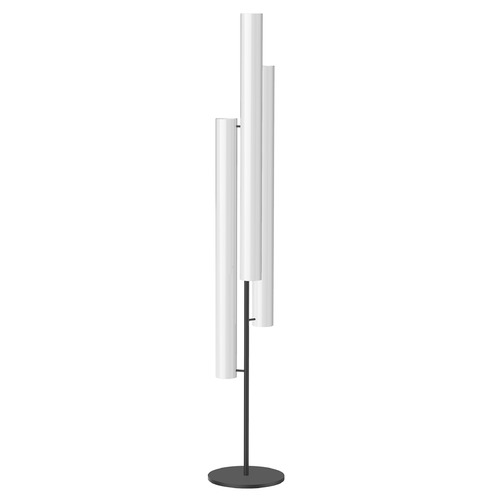 Gramercy Black LED Floor Lamp with Frosted Cylinder Shades by Kuzco Lighting