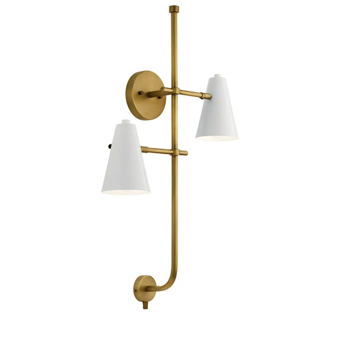 Sylvia 2-Light Wall Sconce in White by Kichler Lighting