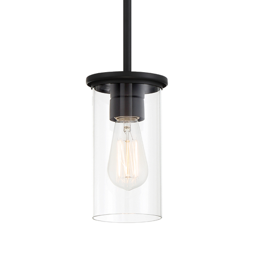 Haisley 4.75-Inch Mini Pendant in Coal by Minka Lavery