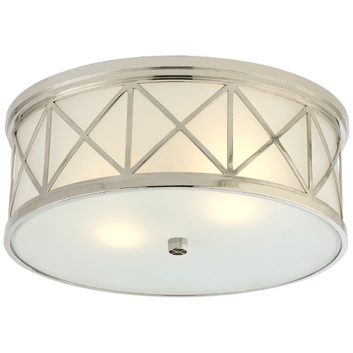 Visual Comfort Signature Collection Suzanne Kasler Montpelier Flush Mount in Nickel by Visual Comfort Signature SK4011PNFG