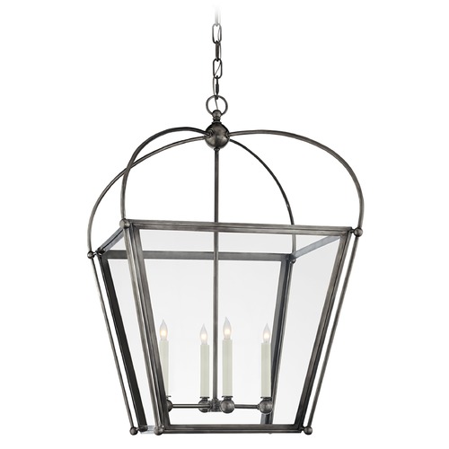 E.F. Chapman Riverside Square Lantern in Bronze by Visual Comfort Signature