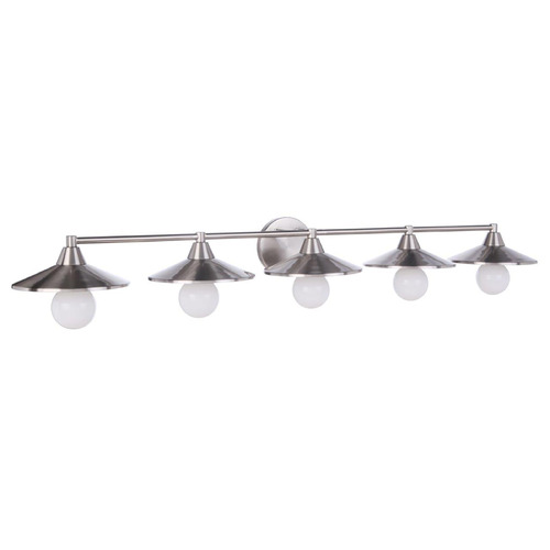 Isaac Brushed Polished Nickel Bathroom Light by Craftmade Lighting