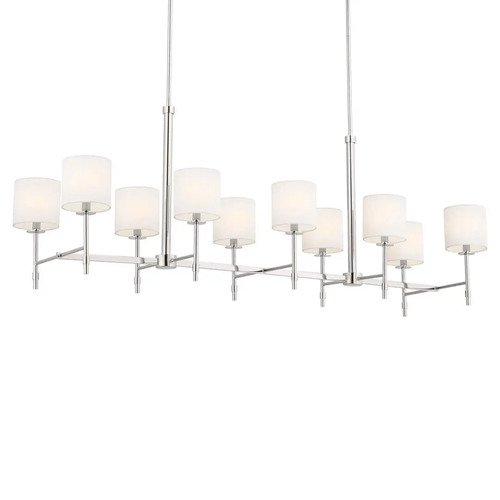 Ali 10-Light Linear Chandelier in Polished Nickel by Kichler Lighting
