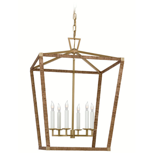 Visual Comfort Signature Collection E.F. Chapman Darlana Large Lantern in Antique Brass by VC Signature CHC5879ABNRT
