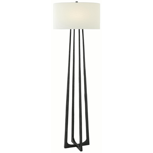 Visual Comfort Signature Collection Scala Aged Iron Floor Lamp with Drum Shade