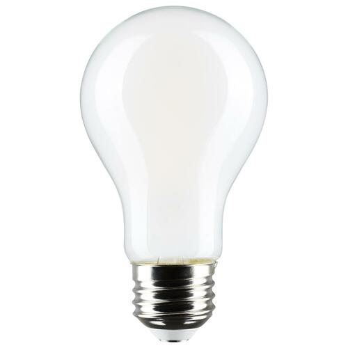 Satco Lighting 8W A19 3000K Soft White Glass Dimmable LED Light Bulb 4-Pack by Satco S12467