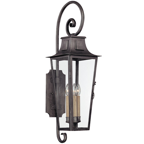 Troy Lighting Parisian Square Aged Pewter Outdoor Wall Light