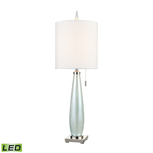 Elk Lighting Elk Lighting Confection Seafoam Green & Polished Nickel LED Table Lamp with Cylindrical Shade D4517-LED