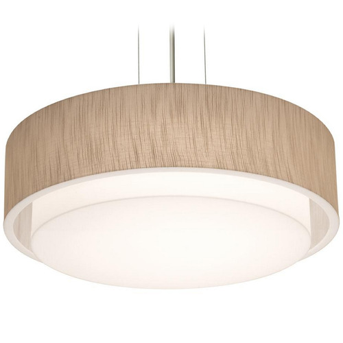 Afx Lighting Sanibel Satin Nickel Pendant Light with Drum Shade