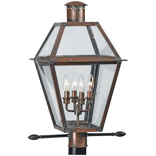Rue De Royal Post Light in Aged Copper by Quoizel Lighting