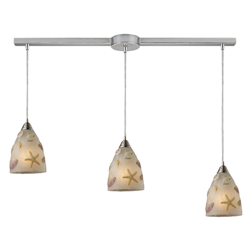 Elk Lighting Modern Multi-Light Pendant Light with White Glass and 3-Lights 20000/3L