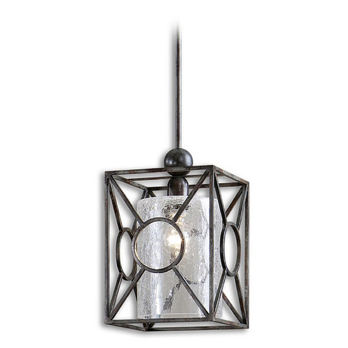 Uttermost Lighting Arbela Rust Black & Aged Gray Mini-Pendant Light by Uttermost Lighting 21978
