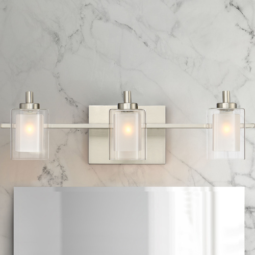 Kolt Brushed Nickel LED Bathroom Light by Quoizel Lighting