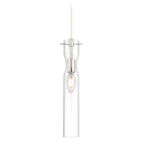 Satco Lighting Satco Lighting Spyglass Polished Nickel Pendant Light with Cylindrical Shade 60/6866