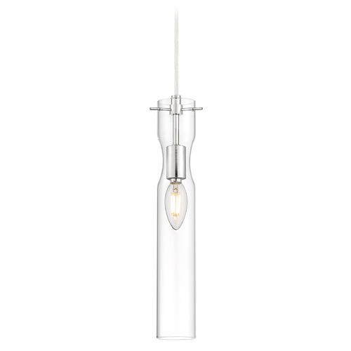 Spyglass Polished Nickel Pendant with Cylindrical Shade by Satco Lighting