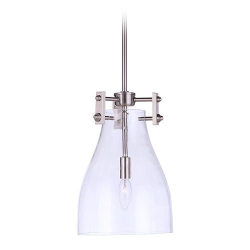 Chardonnay Brushed Polished Nickel Mini Pendant by Craftmade Lighting