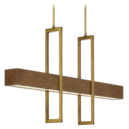 Tonbridge Linear Chandelier in Chestnut & Brass by Currey & Company