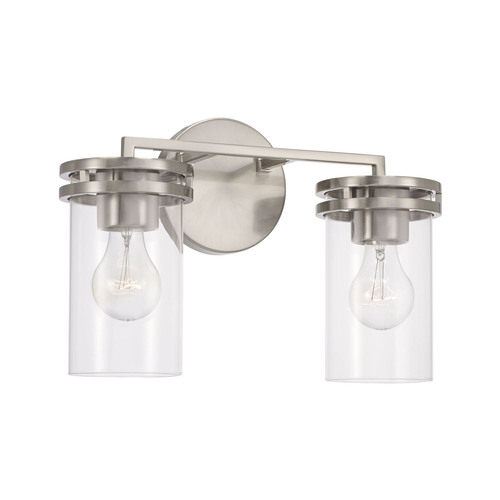 HomePlace by Capital Lighting Fuller 2-Light Bath Light in Nickel by HomePlace by Capital Lighting 148721BN-539