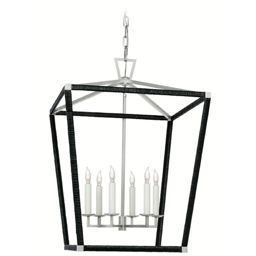 Visual Comfort Signature Collection E.F. Chapman Darlana Large Lantern in Polished Nickel by VC Signature CHC5879PNBRT