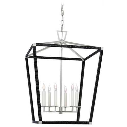 Visual Comfort Signature Collection E.F. Chapman Darlana Large Lantern in Polished Nickel by VC Signature CHC5879PNBRT