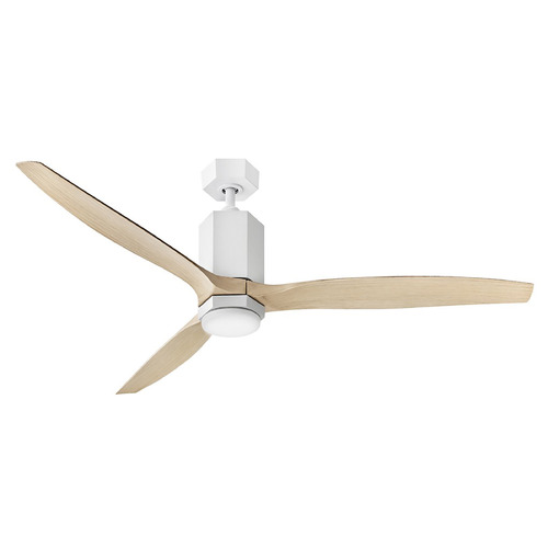 Hinkley Facet 60-Inch LED Dual Mount Smart Fan in Matte White by Hinkley 905860FMW-LDDK