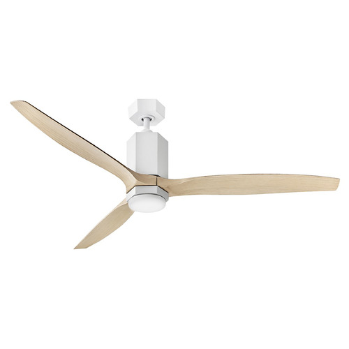 Hinkley Facet 60-Inch LED Dual Mount Smart Fan in Matte White by Hinkley 905860FMW-LDDK