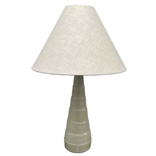 House Of Troy Scatchard Gray Gloss Table Lamp with Coolie Shade