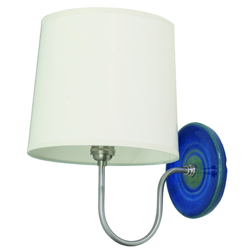 Scatchard Stoneware Blue Gloss Wall Lamp by House of Troy Lighting