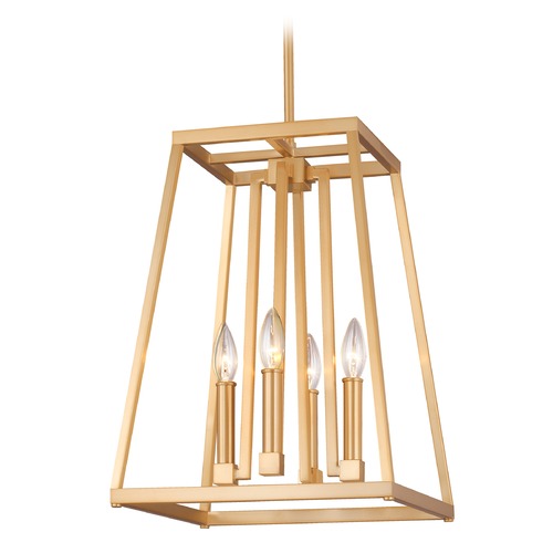 Visual Comfort Studio Collection Conant Small Lantern in Gilded Satin Brass by Visual Comfort Studio F3149/4GSB