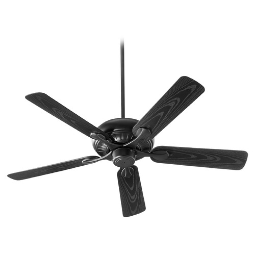 Pinnacle Patio Noir Ceiling Fan Without Light by Quorum Lighting