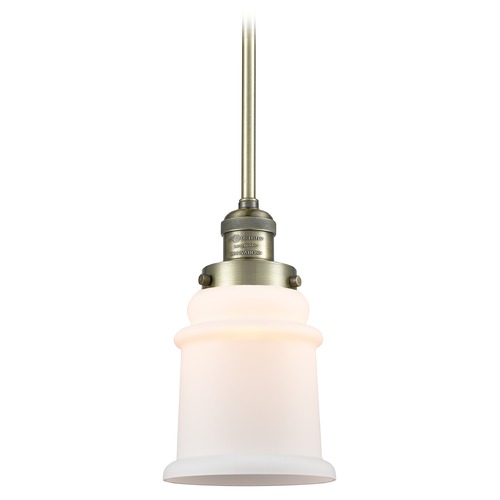 Innovations Lighting Innovations Lighting Canton Antique Brass Mini-Pendant Light with Bell Shade 201S-AB-G181