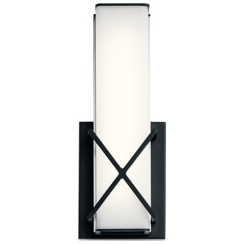 Trinsic 12-Inch Matte Black LED Sconce by Kichler Lighting
