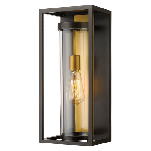 Dunbroch Deep Bronze & Outdoor Brass Outdoor Wall Light by Z-Lite