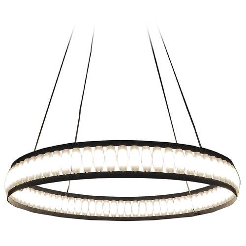 Eurofase Lighting Forster 28-Inch Ring Chandelier in Black by Eurofase Lighting 37091-019