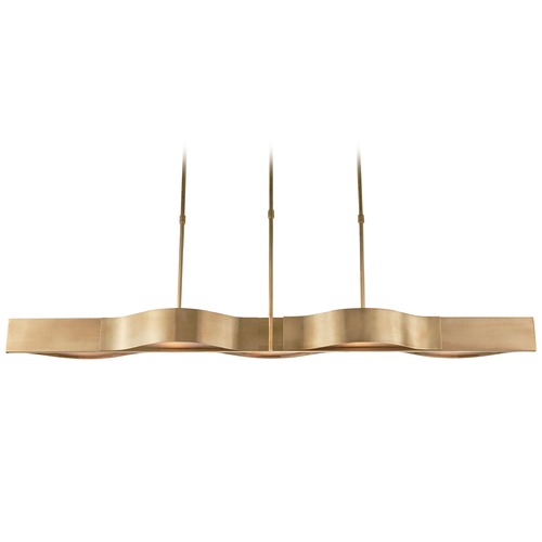 Visual Comfort Signature Collection Kelly Wearstler Avant Linear Pendant in Brass by Visual Comfort Signature KW5523ABFG