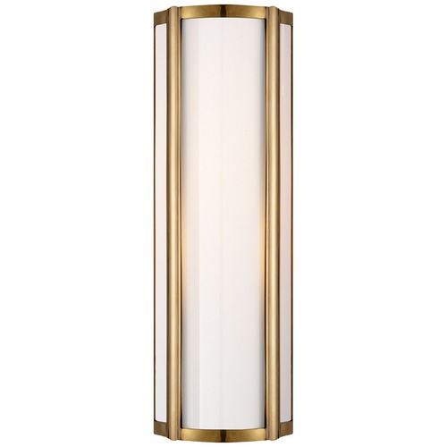 Visual Comfort Signature Collection Alexa Hampton Basil Linear Sconce in Natural Brass by Visual Comfort Signature AH2023NBWG