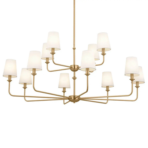 Pallas 12-Light Chandelier in Brushed Brass by Kichler Lighting