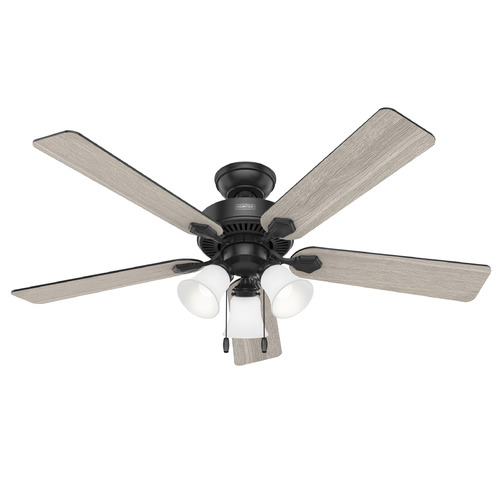 Hunter Fan Company Swanson Matte Black LED Ceiling Fan with Light
