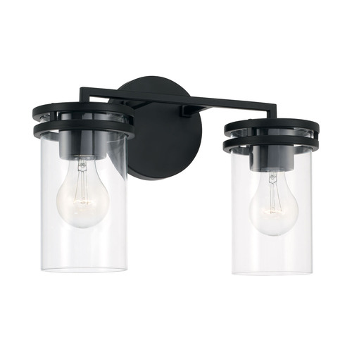 Fuller 2-Light Bath Light in Black by HomePlace by Capital Lighting